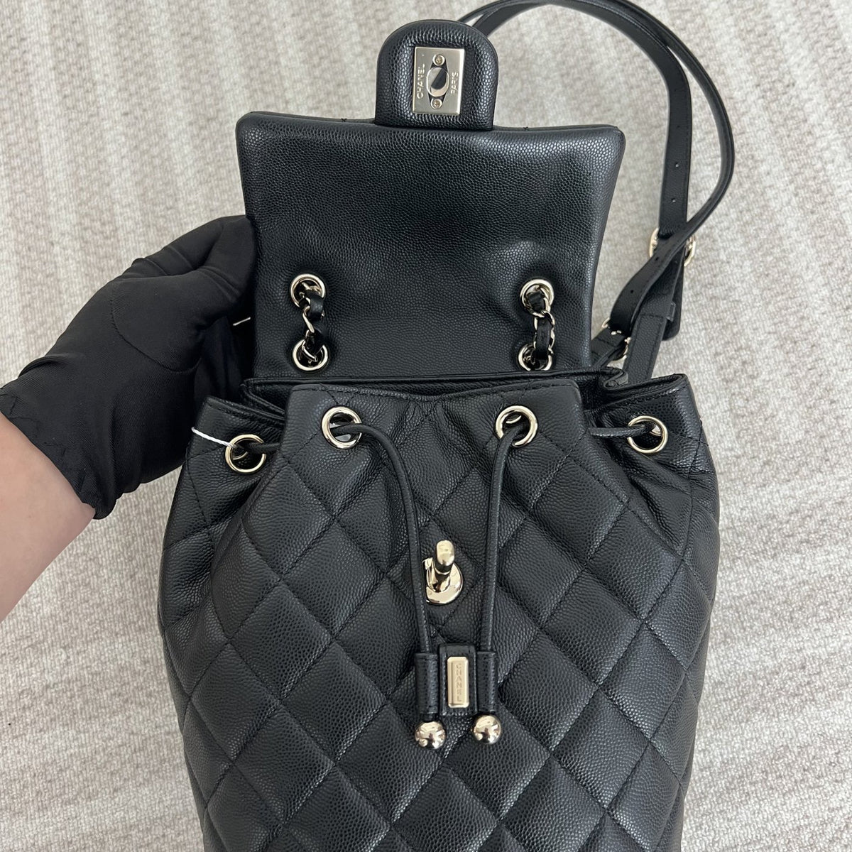 【Chanel】Chanel Paris‑Salzburg Backpack, Black Caviar Leather with Gold‑tone Hardware