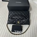 【Chanel】Chanel 24P Black Caviar Hippie Hobo Bag, Gold-Tone Hardware-7213561