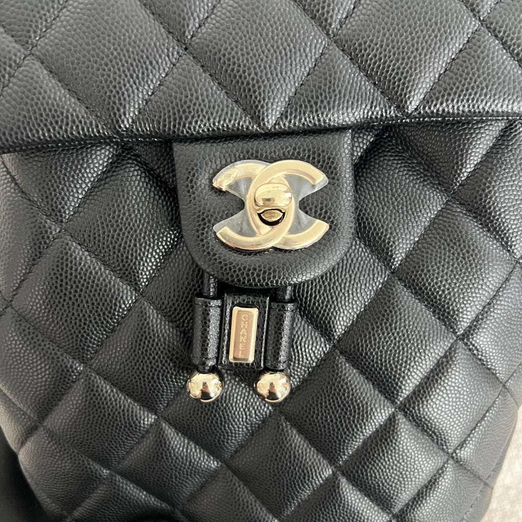 【Chanel】Chanel Paris‑Salzburg Backpack, Black Caviar Leather with Gold‑tone Hardware