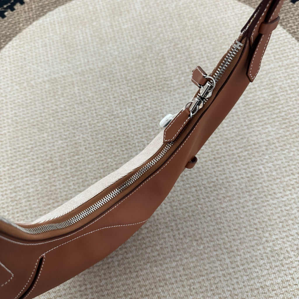 【Hermes】Hermès BuddyPocket Gold Brown & Canvas