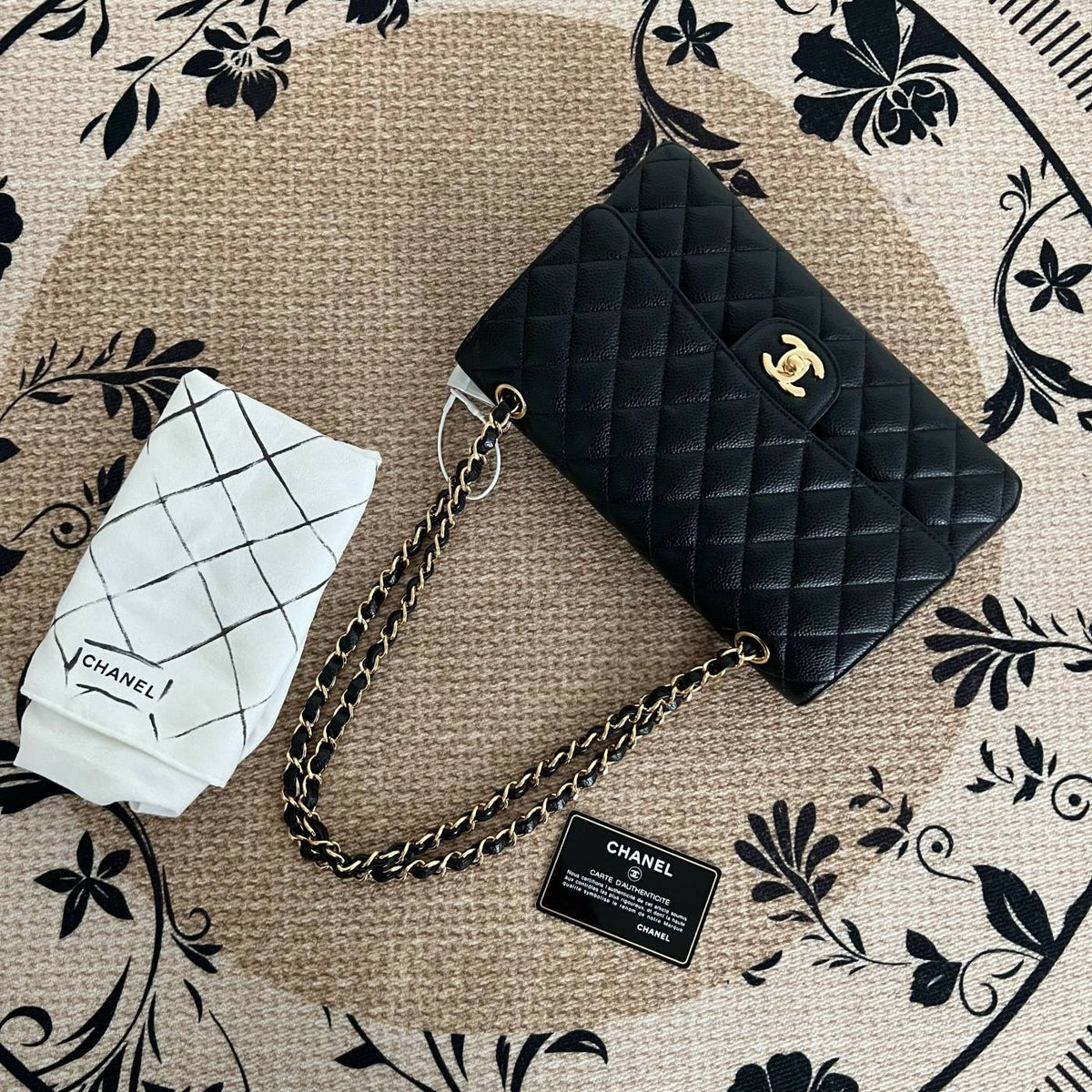 【Chanel】Chanel Black Caviar Classic Flap Bag-7212559LD