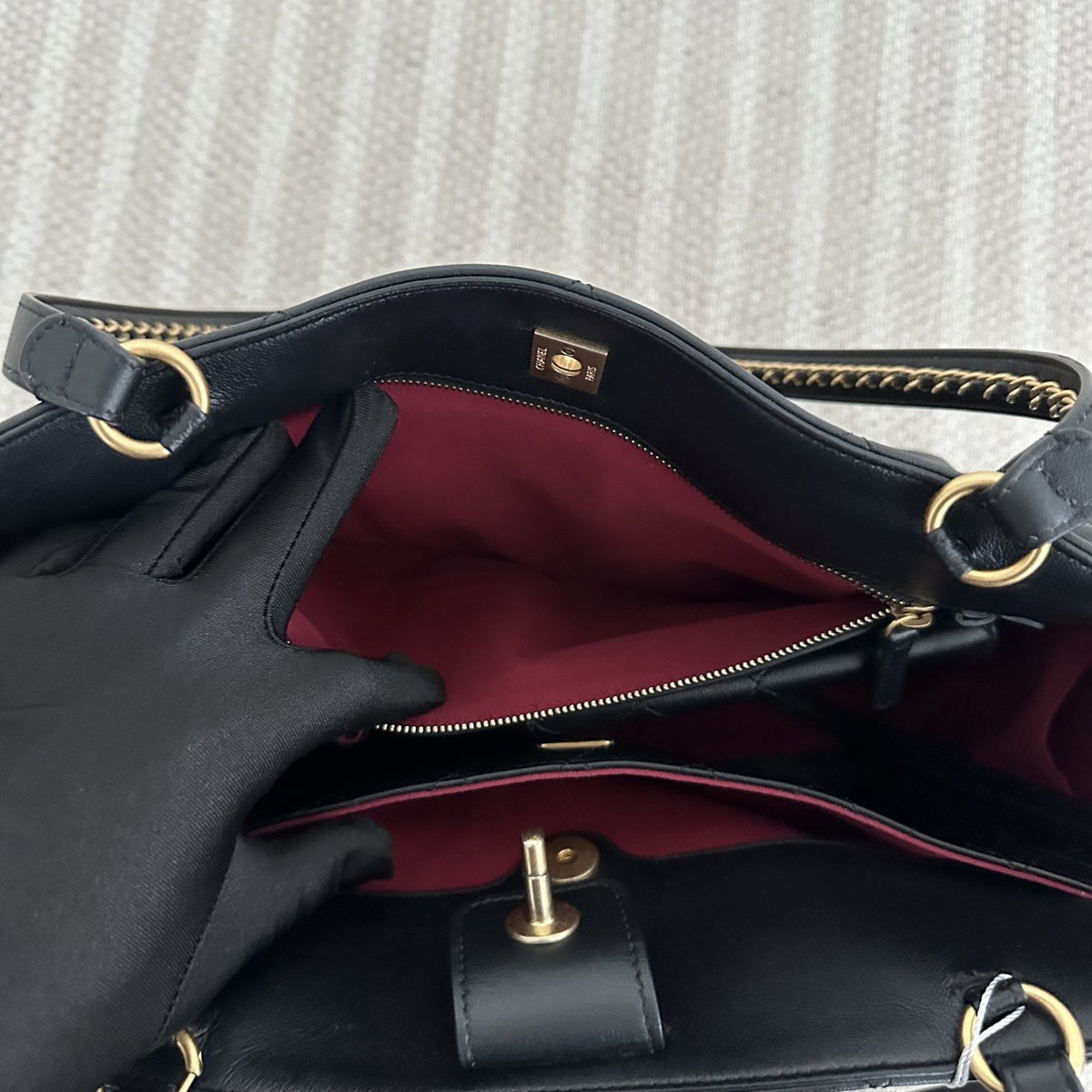 【Chanel】Chanel Black Gold Tote Bag
