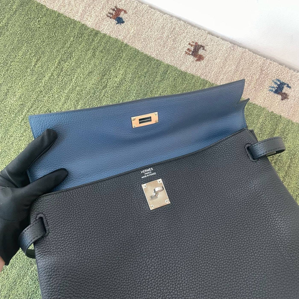 【Hermes】Hermès Black Kelly Silver Hardware