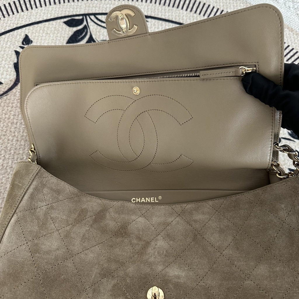 【Chanel】Chanel 26S Suede CF Airport Flap Bag