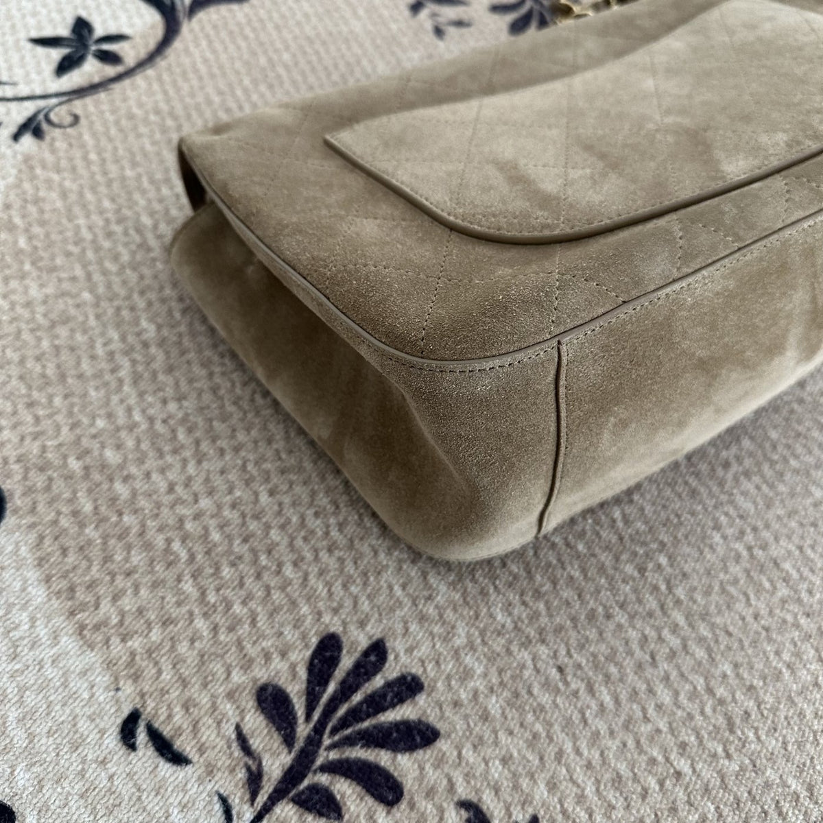 【Chanel】Chanel 26S Suede CF Airport Flap Bag