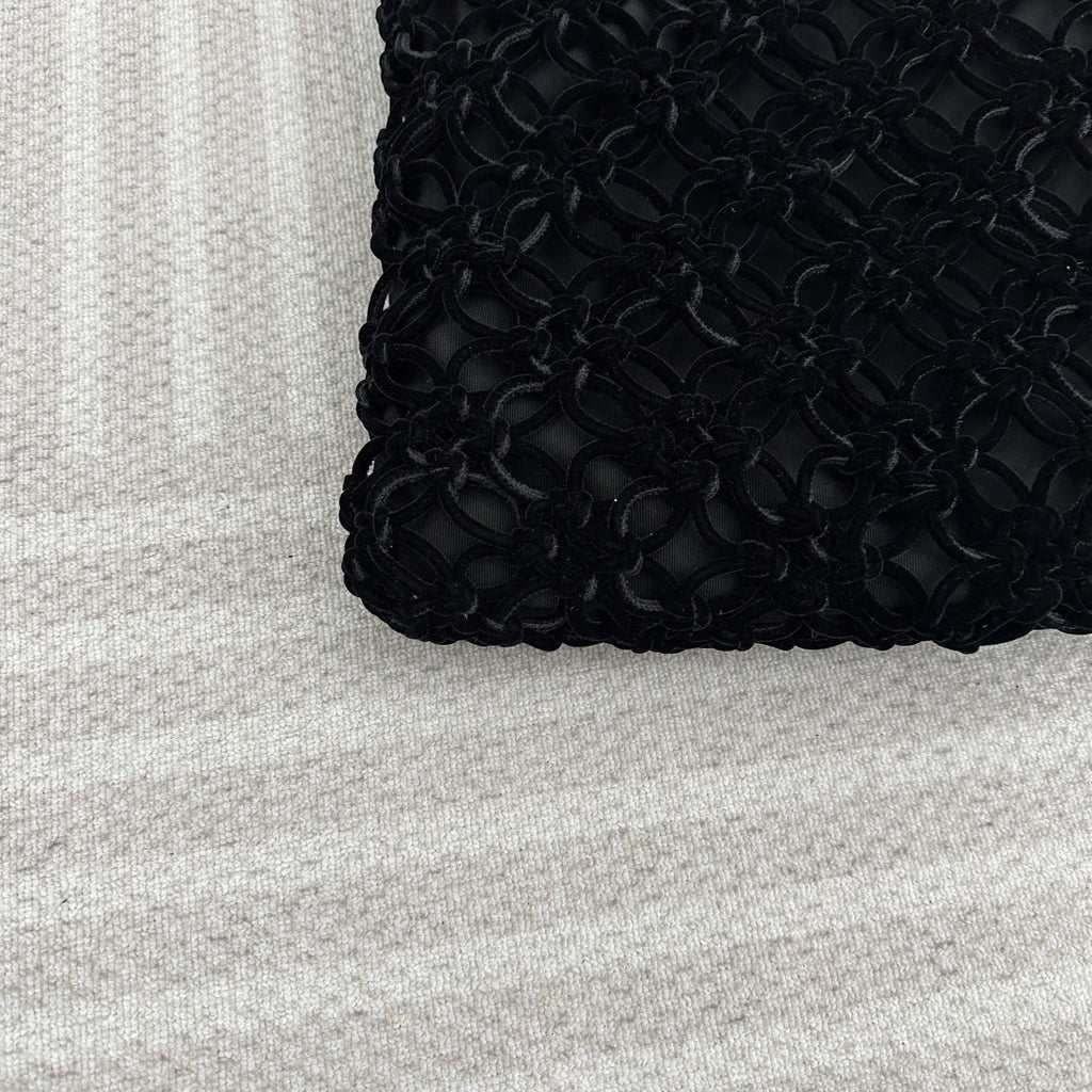 【Chanel】Chanel Black Gold Mesh Tote Mother and Child Bag