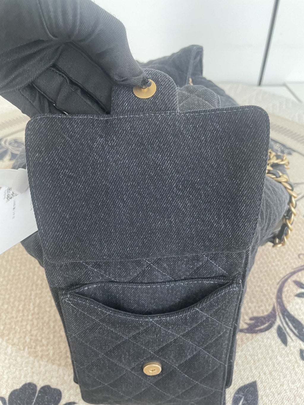 【Chanel】Chanel 25Bag Large, Black Gradient Denim