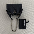 【Chanel】Chanel 25 Bag Small, Black Denim with Gold‑tone Hardware