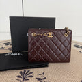 【Chanel】Chanel Red Gold Chain Tote Bag