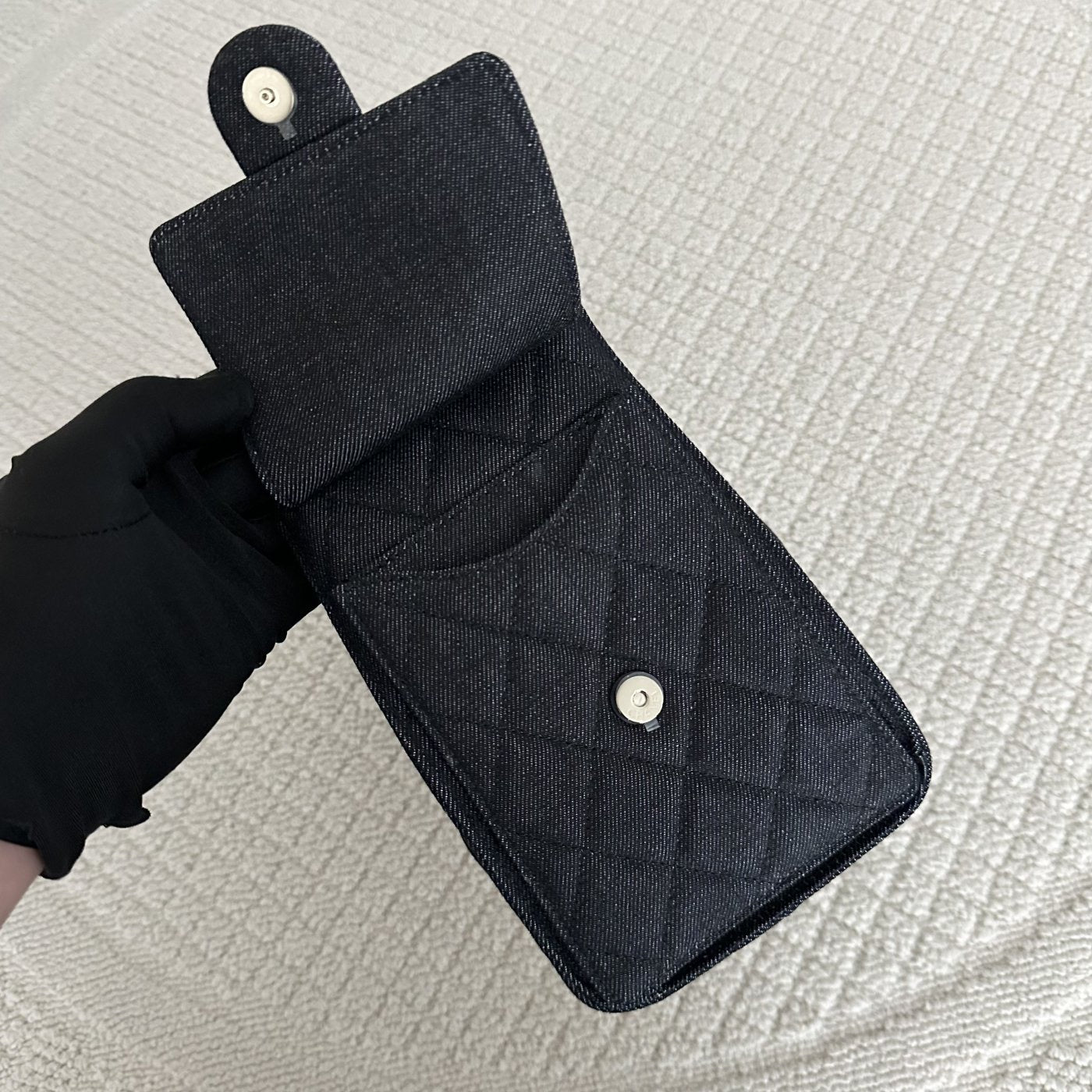 【Chanel】Chanel 25 Bag Small, Black Denim with Gold‑tone Hardware