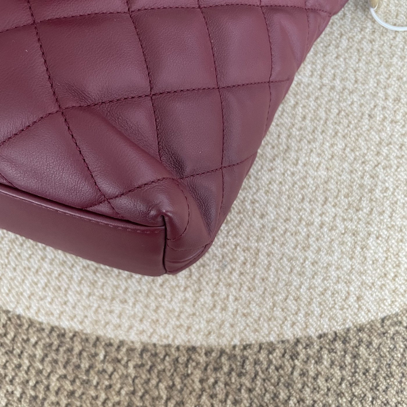 【Chanel】Chanel Hobo Underarm Bag, Red with Gold‑tone Hardware
