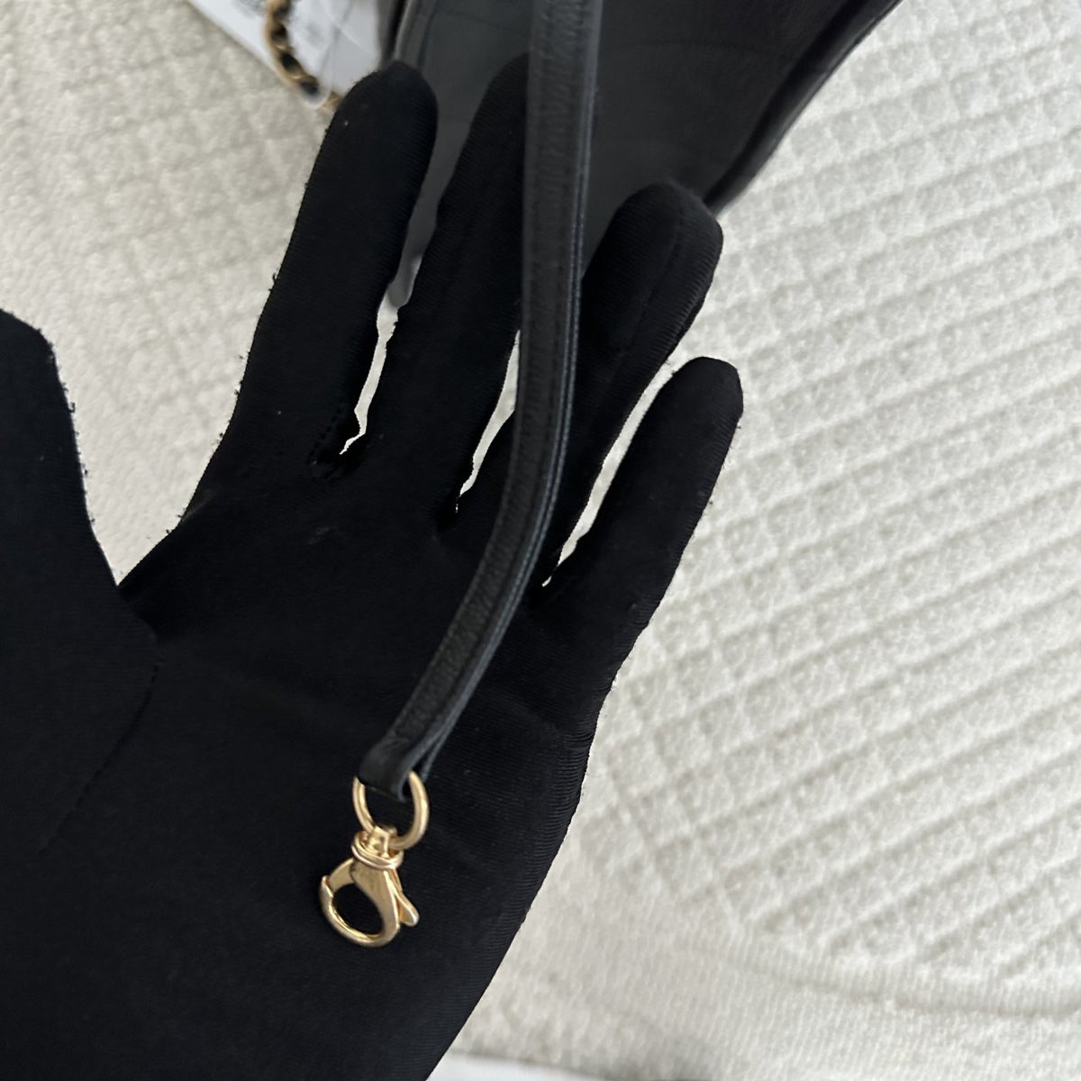 【Chanel】Chanel Black Gold Chain Tote Bag