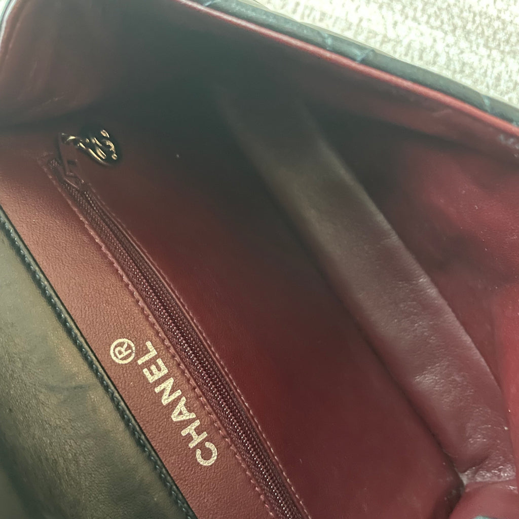 【Chanel】Chanel Double Sided Classic Flap Black Lambskin with Silver-Tone Hardware