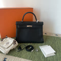 【Hermes】Hermès Black Kelly Silver Hardware