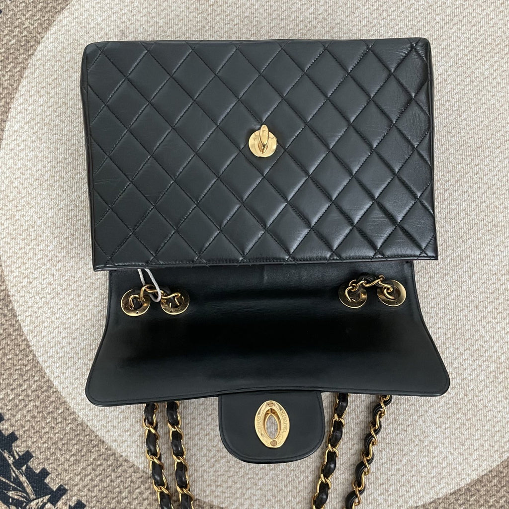 【Chanel】Chanel Black Caviar Victoria Flap Bag, Gold-Tone Hardware-7209866