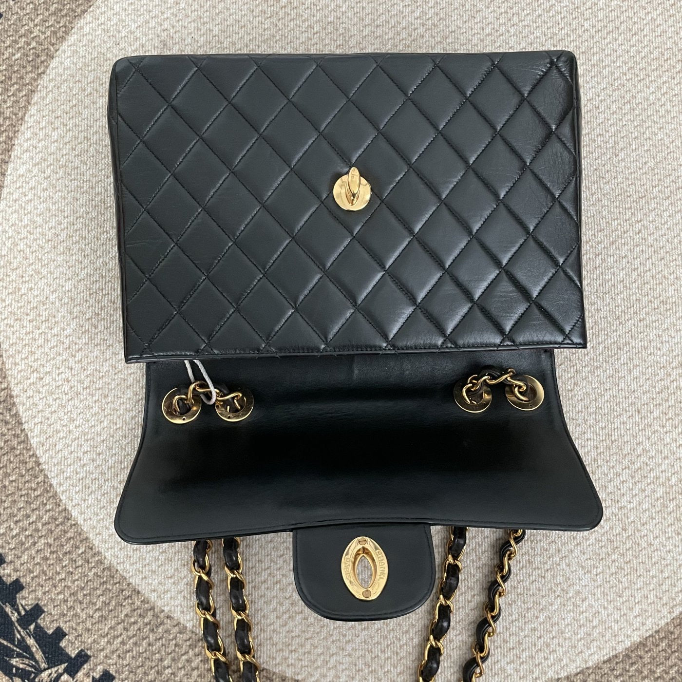 【Chanel】Chanel Black Caviar Victoria Flap Bag, Gold-Tone Hardware-7209866