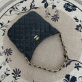 【Chanel】Chanel Hobo Underarm Bag, Black with Gold‑tone Hardware