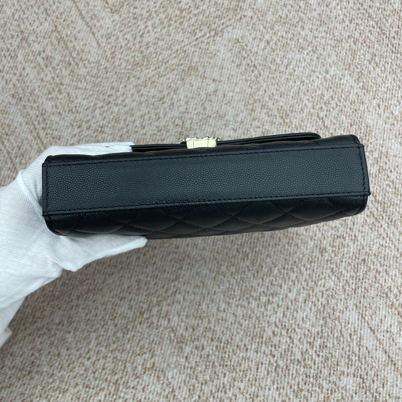 【Chanel】Chanel 26S Kelly with Crossed Top Handle, Black Caviar, Gold-Tone Hardware-7216350