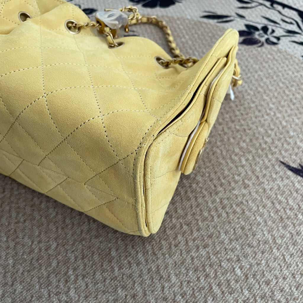 【Chanel】Chanel 25 Bag Mini, Yellow with Gold‑tone Hardware
