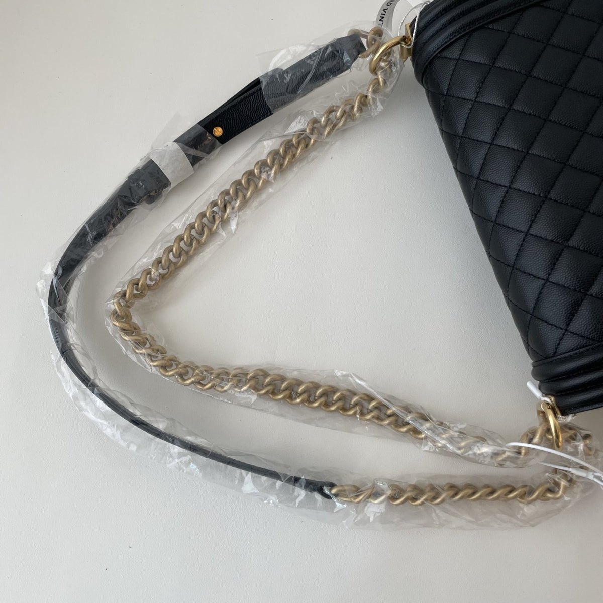 【Chanel】Chanel Black Gold Le Boy Flap Bag