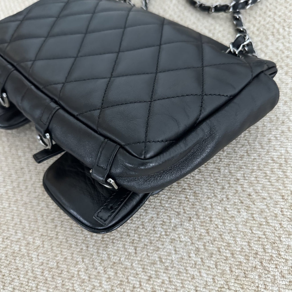 【Chanel】Chanel Three Star Flap Bag Black Caviar with Silver-Tone Hardware