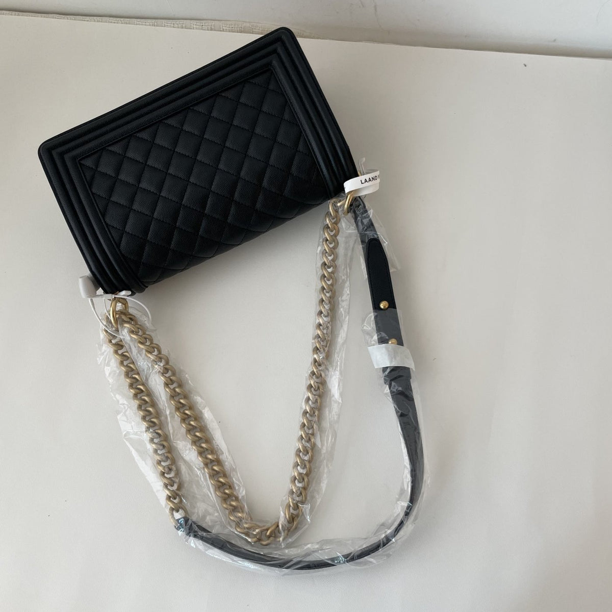 【Chanel】Chanel Black Gold Le Boy Flap Bag