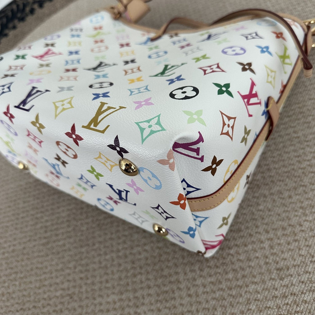 【LV】LV x Takashi Murakami Monogram Multicolore White CarryAll East West
