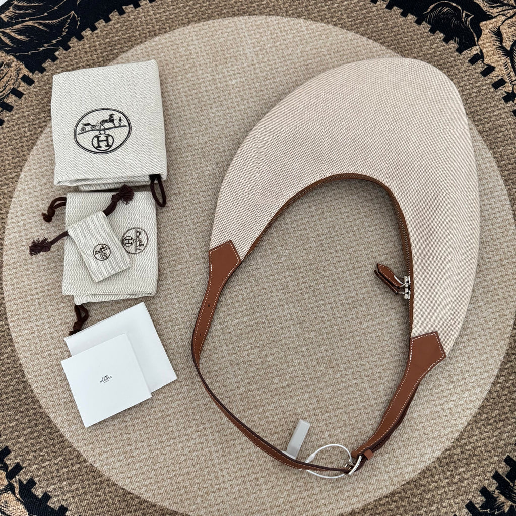 【Hermes】Hermès BuddyPocket Gold Brown & Canvas
