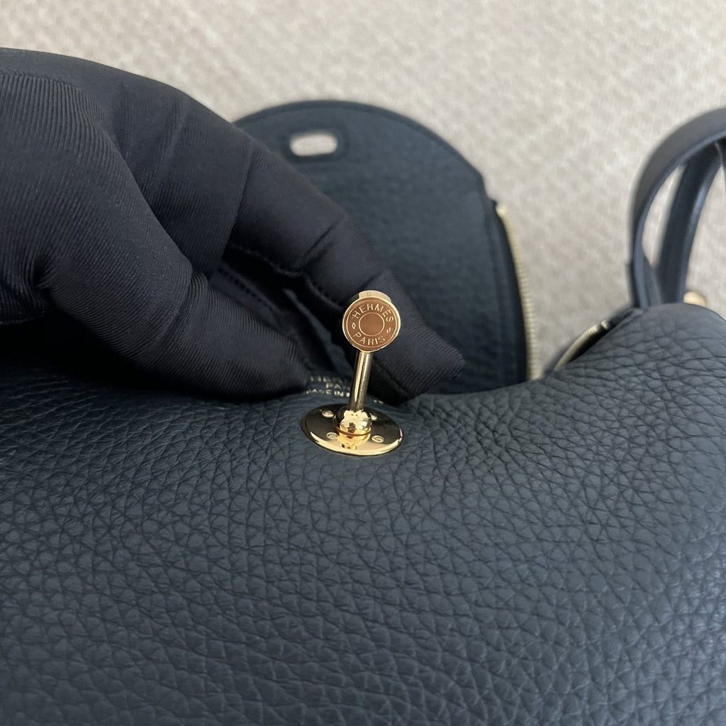 【Hermes】Hermès Black Lindy Gold Hardware