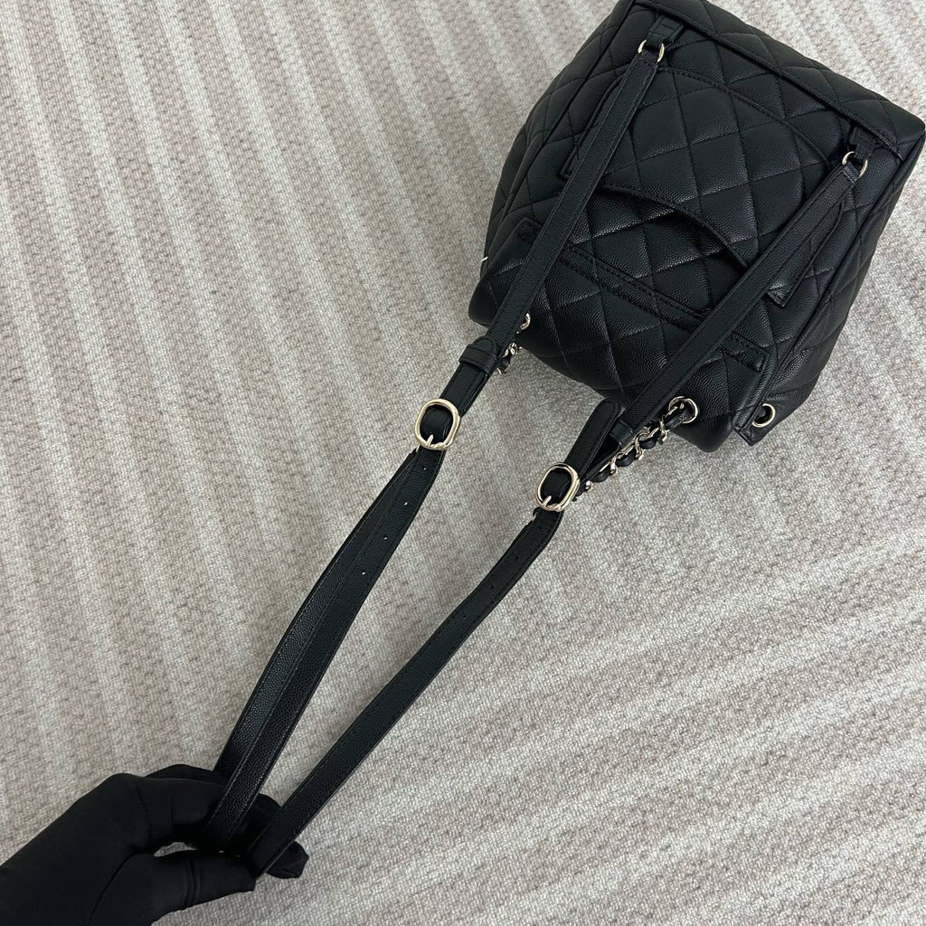 【Chanel】Chanel Paris‑Salzburg Backpack, Black Caviar Leather with Gold‑tone Hardware