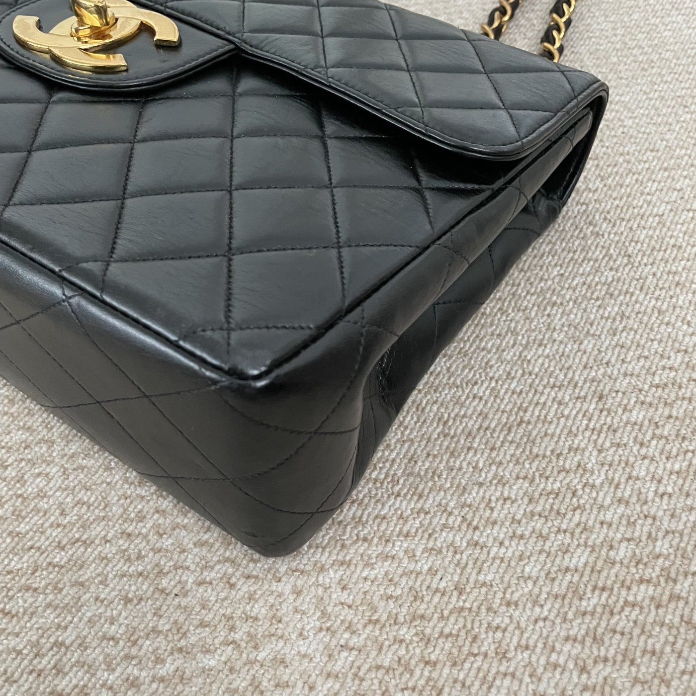 【Chanel】Chanel Black Caviar Victoria Flap Bag, Gold-Tone Hardware-7209866