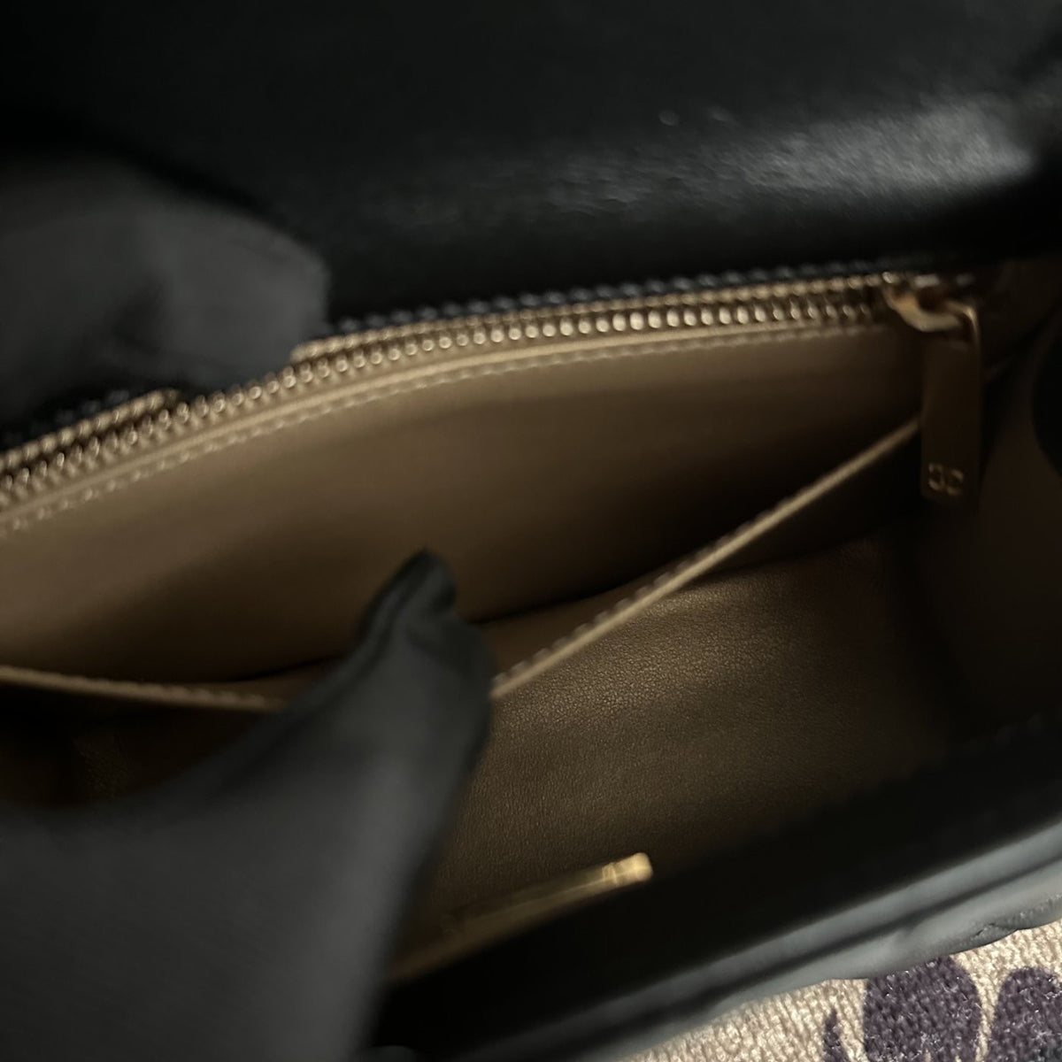 【Chanel】Chanel Black Gold Lambskin Square Mini with Ball, Chip Version