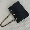 【Chanel】Chanel Black Gold Chain Tote Bag