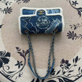 【Chanel】Chanel Blue Denim & Lambskin Classic Flap Bag