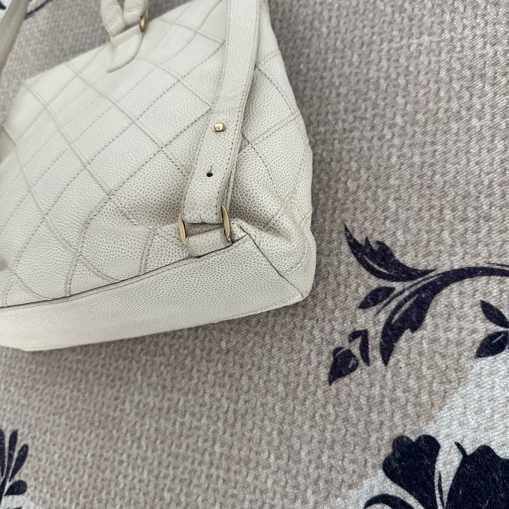 【Chanel】Chanel Cream Quilted Flap Backpack