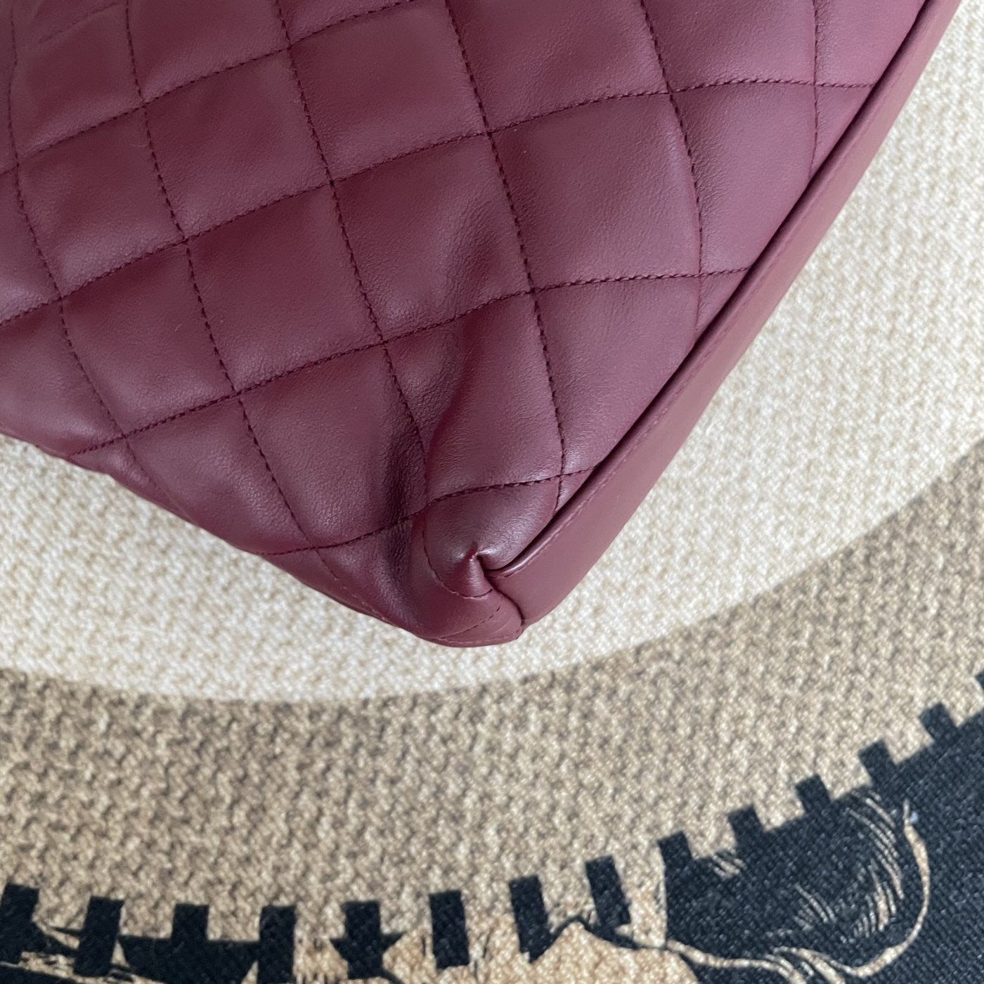 【Chanel】Chanel Hobo Underarm Bag, Red with Gold‑tone Hardware