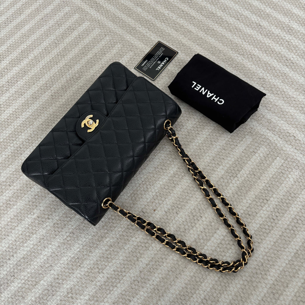 【Chanel】Chanel Black Caviar Classic Flap Bag