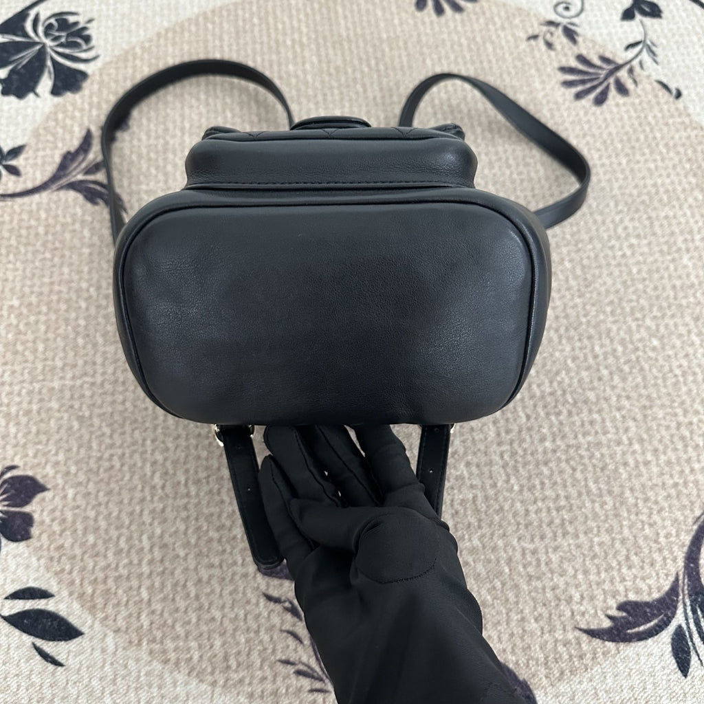 【Chanel】Chanel Black Caviar Duma Backpack, Gold-Tone Hardware-7216141