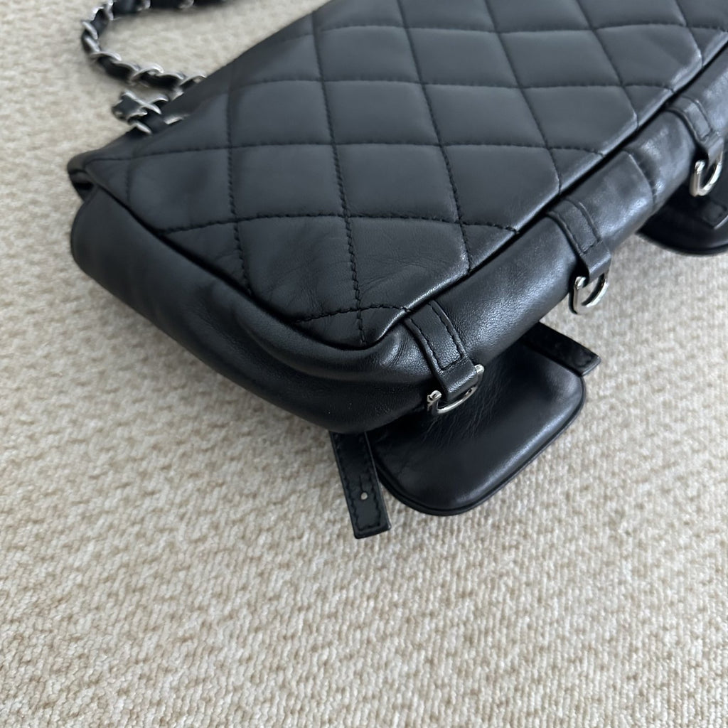 【Chanel】Chanel Three Star Flap Bag Black Caviar with Silver-Tone Hardware