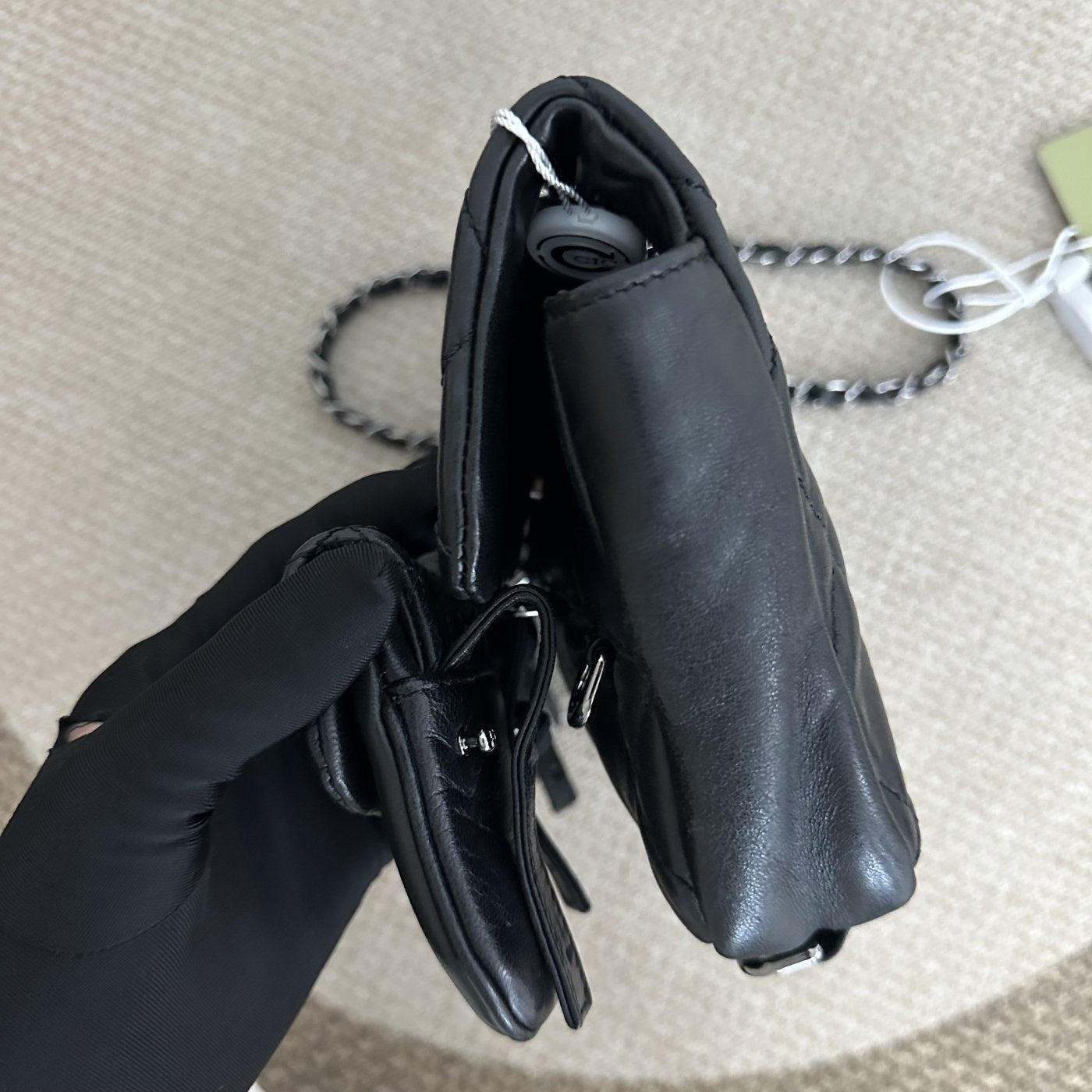 【Chanel】Chanel Three Star Flap Bag Black Caviar with Silver-Tone Hardware