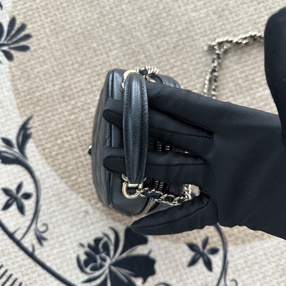 【Chanel】Chanel Mini Duma Backpack, Black with Gold Hardware
