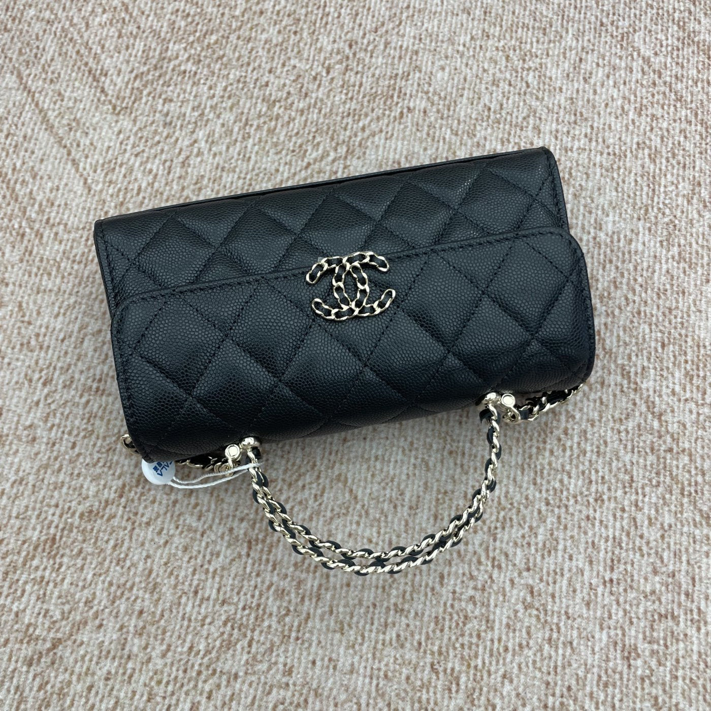 【Chanel】Chanel 26S Kelly with Crossed Top Handle, Black Caviar, Gold-Tone Hardware-7216350
