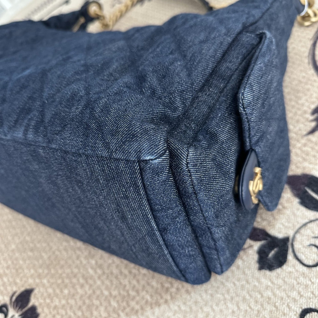 【Chanel】Chanel 25C 25 Hobo, Blue Washed Denim, Gold‑tone Hardware, Micro‑chip Version