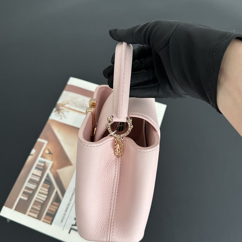 【LV】Louis Vuitton Capucines Mini Pink Taurillon Leather