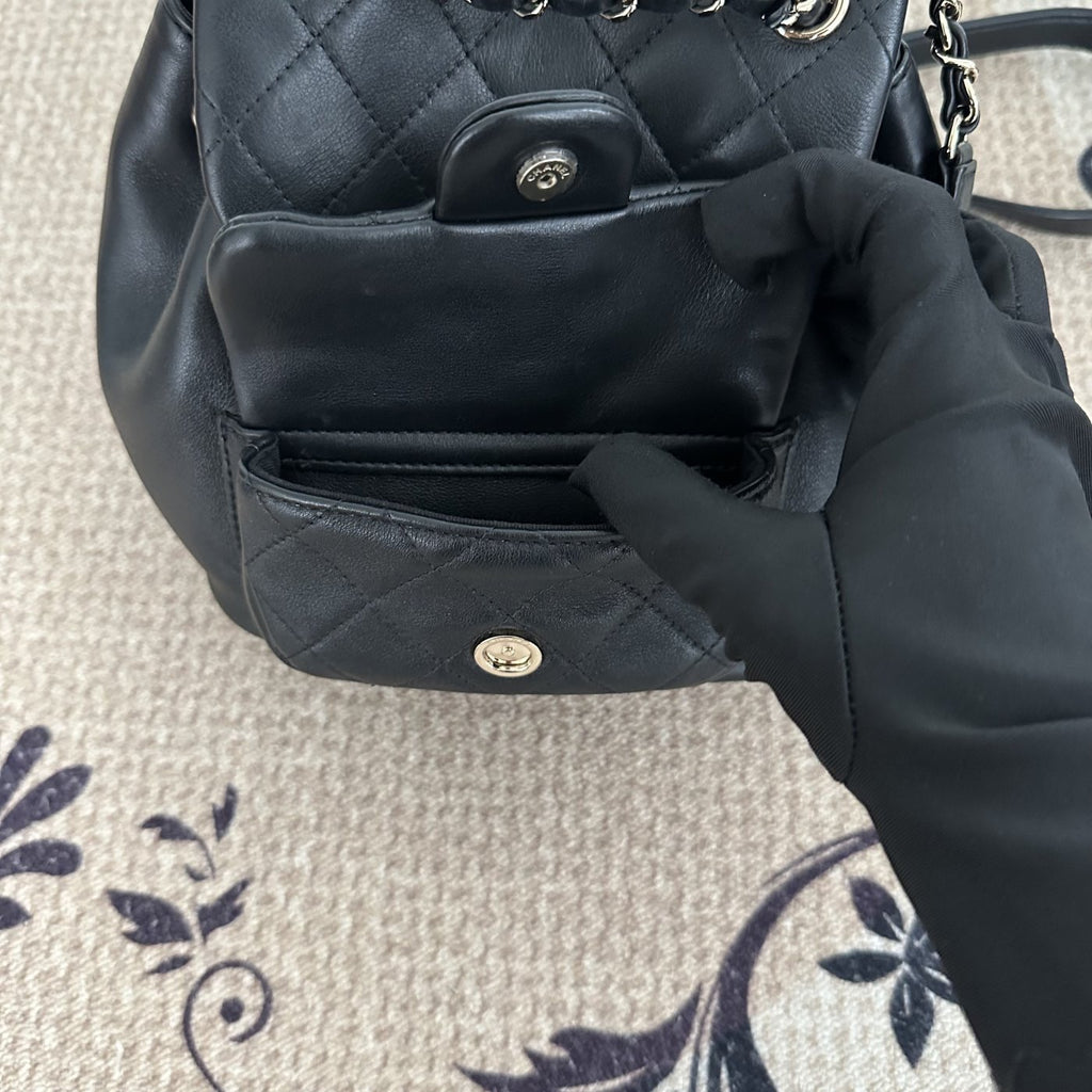 【Chanel】Chanel Black Caviar Duma Backpack, Gold-Tone Hardware-7216141