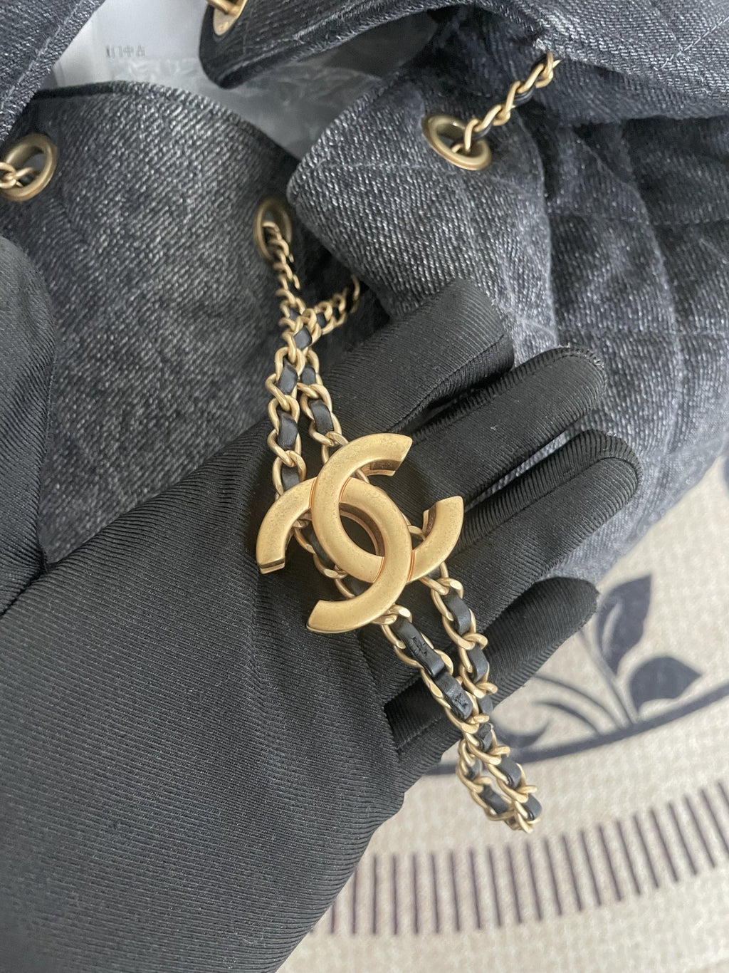 【Chanel】Chanel 25Bag Large, Black Gradient Denim