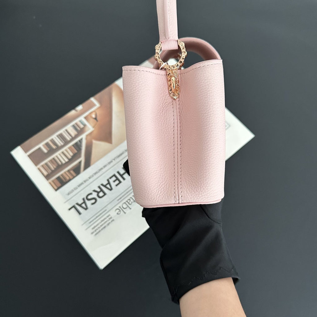【LV】Louis Vuitton Capucines Mini Pink Taurillon Leather