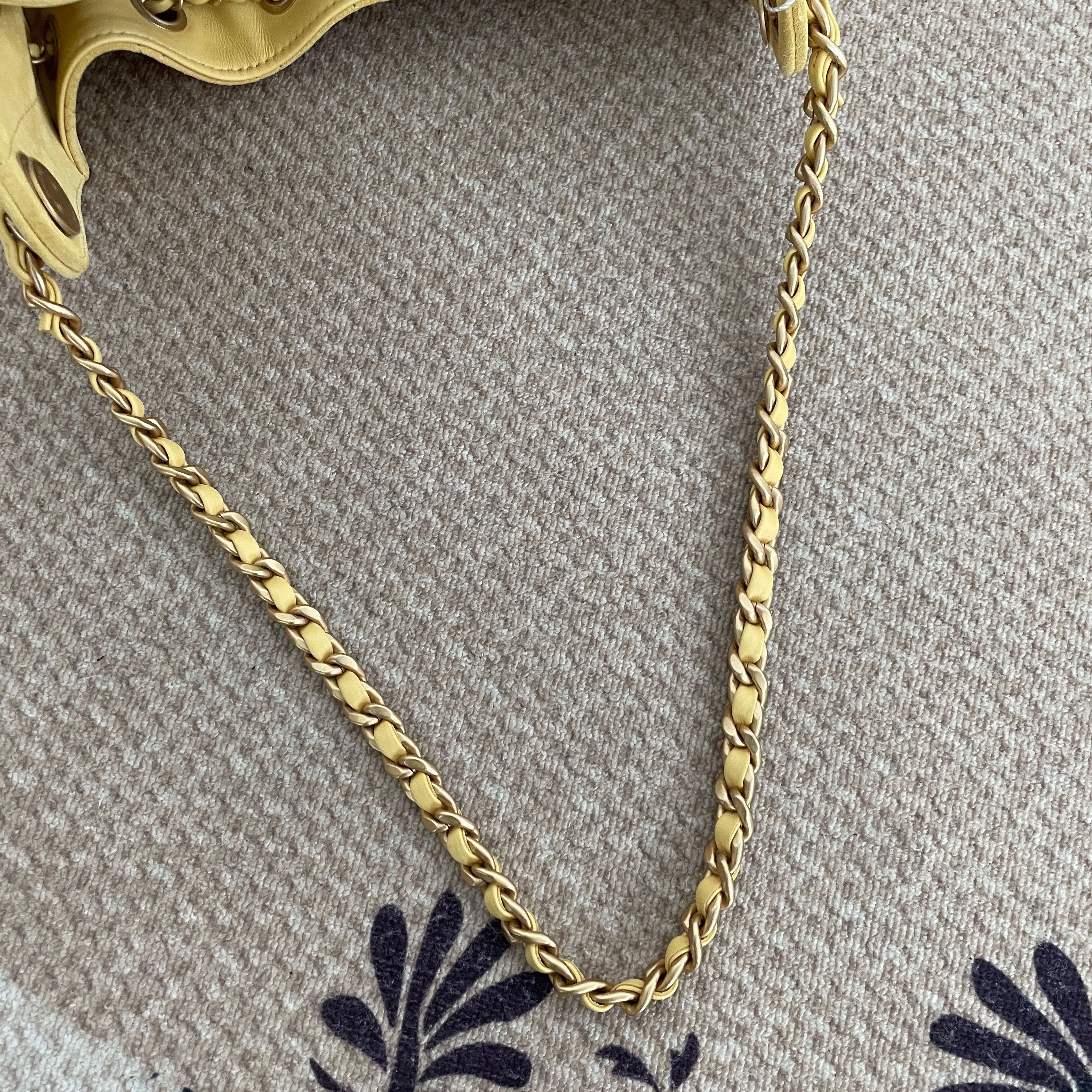 【Chanel】Chanel 25 Bag Mini, Yellow with Gold‑tone Hardware
