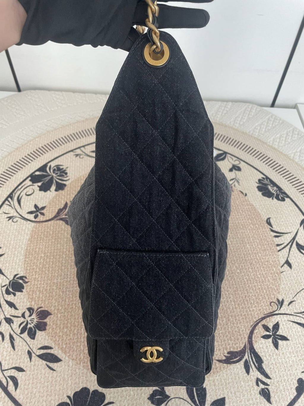 【Chanel】Chanel 25Bag Large, Black Gradient Denim