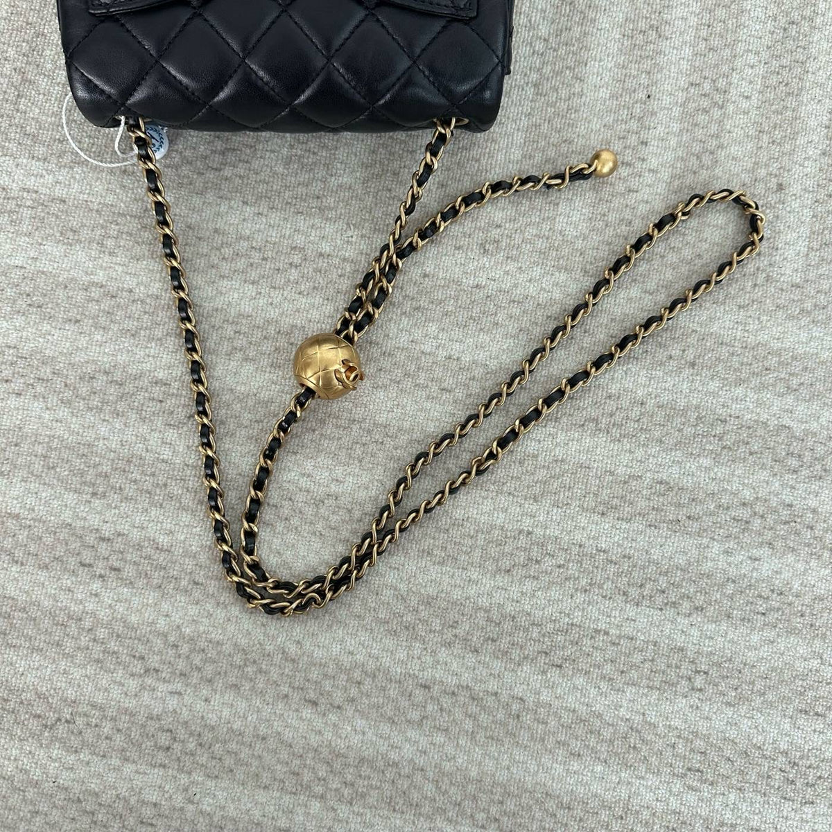 【Chanel】Chanel Mini Square Classic Flap, Black with Gold Hardware